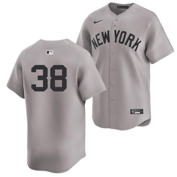 Mens New York Yankees #38 Devin Williams Nike Gray Away Limited Player Jersey