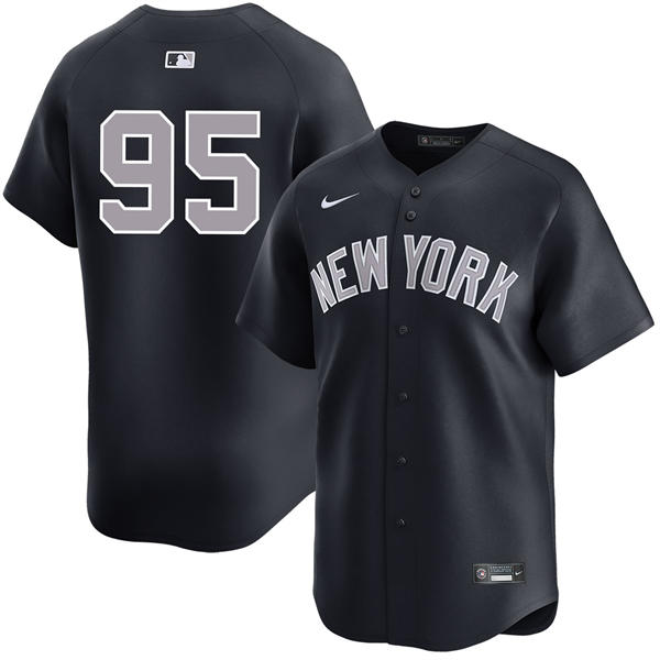 Mens New York Yankees #95 Oswaldo Cabrera Nike Navy Grey Alternate 2nd New York Limited Jersey