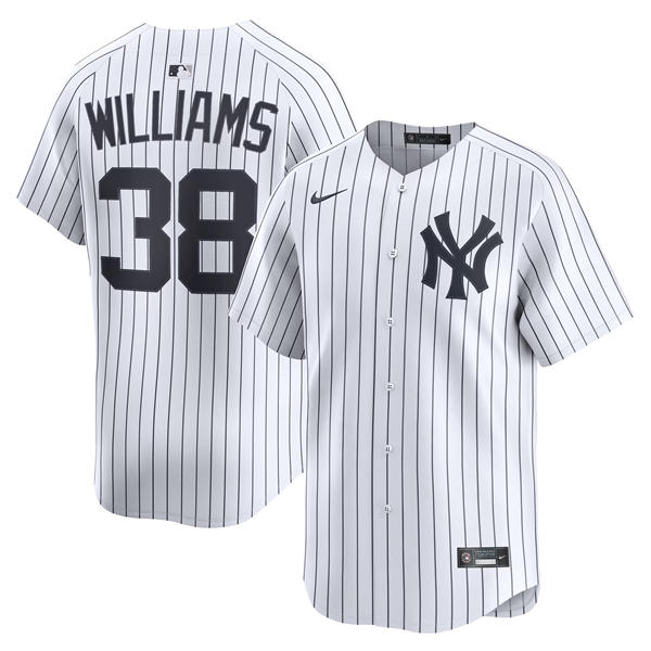 Mens New York Yankees #38 Devin Williams Nike White Home with Name Limited Jersey