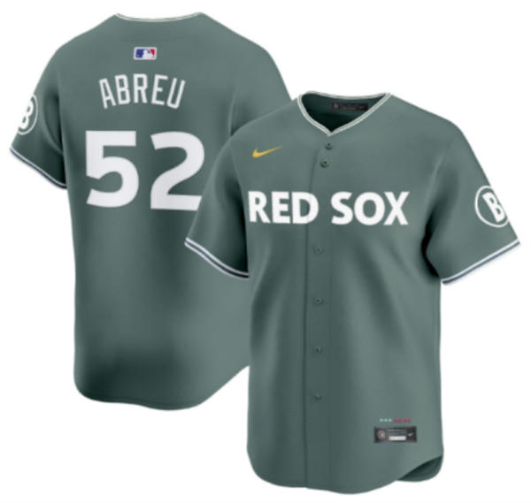 Mens Boston Red Sox #52 Wilyer Abreu Green 2025 City Connect 2.0 Limted Jersey