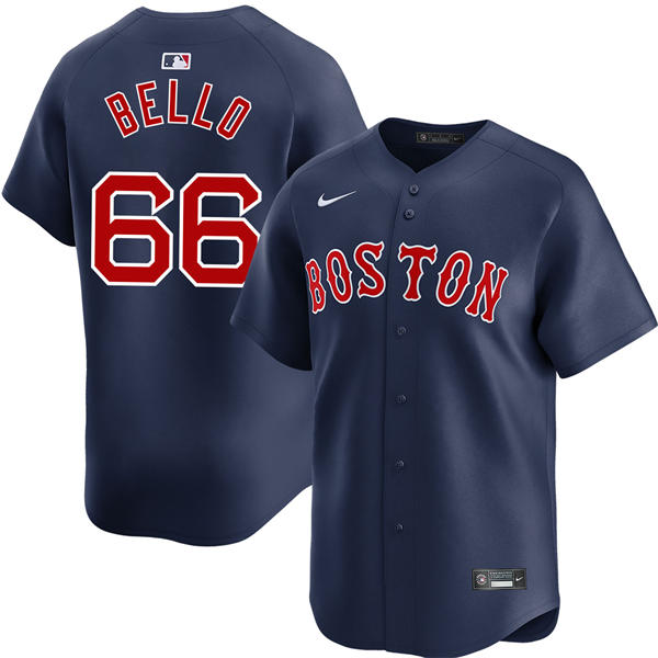 Mens Boston Red Sox #66 Brayan Bello Nike Navy Alternate Limted Player Jersey