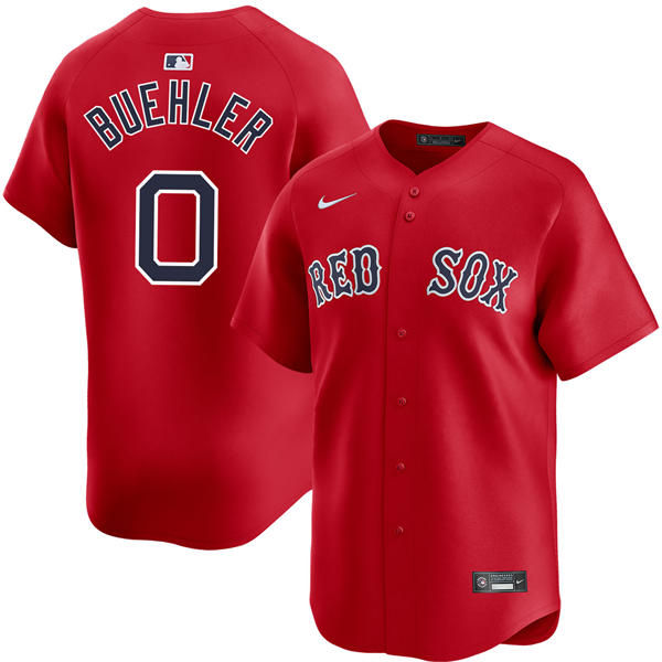 Mens Boston Red Sox #0 Walker Buehler Nike Red Alternate with Name Limted Jersey