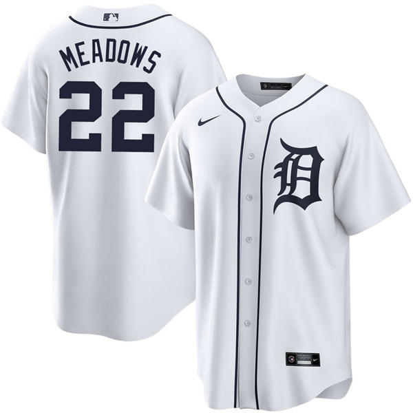 Men's Detroit Tigers #22 Parker Meadows Nike White Home Limited Player Jersey