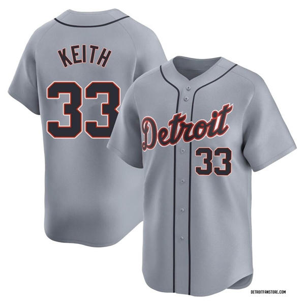 Men's Detroit Tigers #33 Colt Keith Nike Gray Road Limited Player Jersey