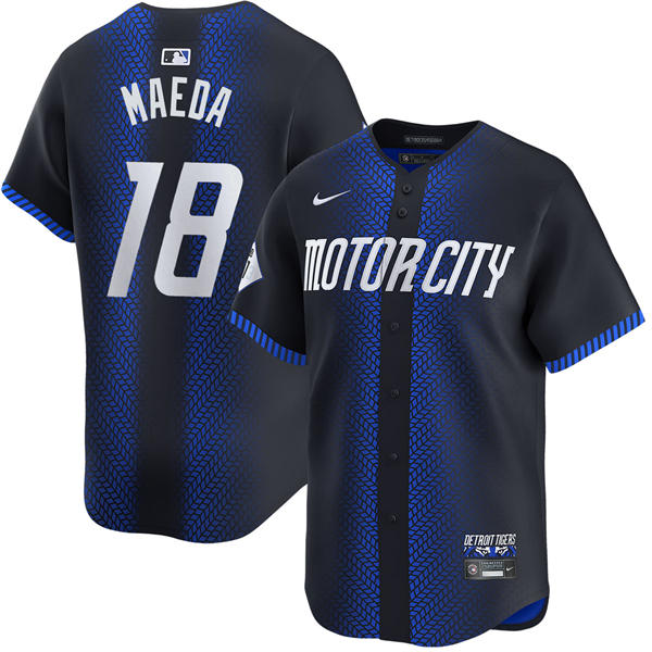 Men's Detroit Tigers #18 Kenta Maeda Nike Navy City Connect Limited Jersey