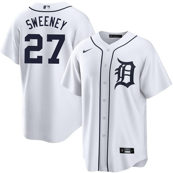 Men's Detroit Tigers #27 Trey Sweeney Nike White Home Limited Player Jersey