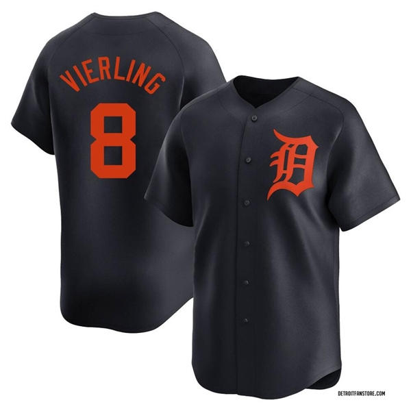 Men's Detroit Tigers #8 Matt Vierling Nike Navy Orange Limited Player Jersey