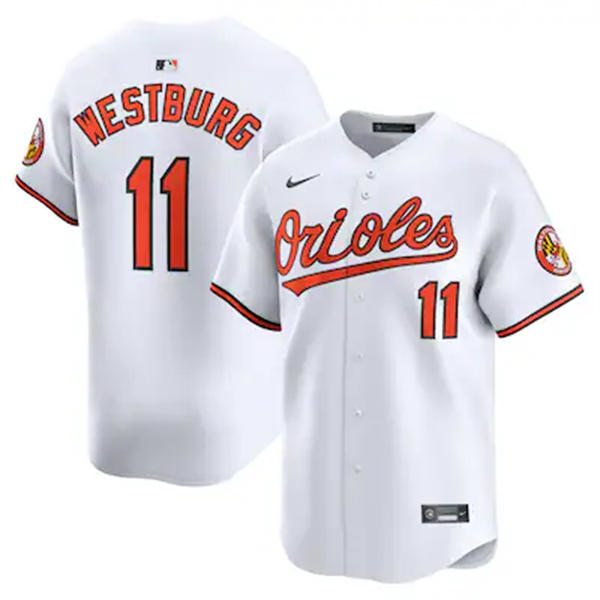 Mens Baltimore Orioles #11 Jordan Westburg Nike Home White Limited Player Jersey