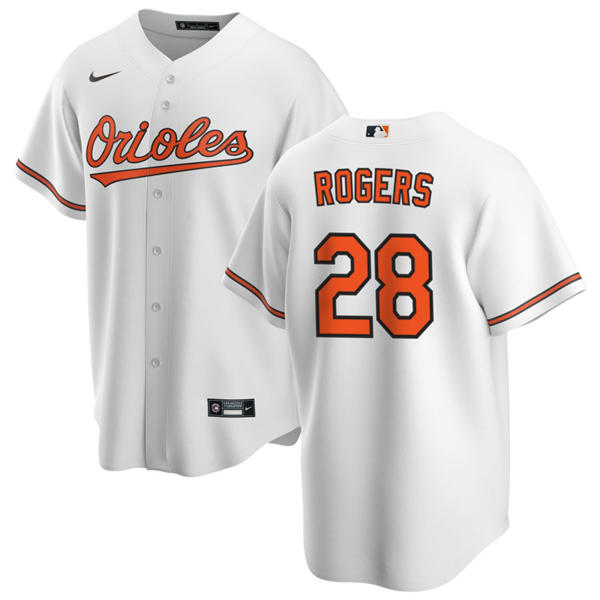 Mens Baltimore Orioles #28 Trevor Rogers Nike Home White Limited Player Jersey