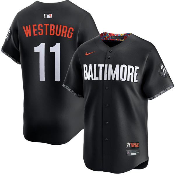 Mens Baltimore Orioles #11 Jordan Westburg Nike Black City Connect Limited Jersey