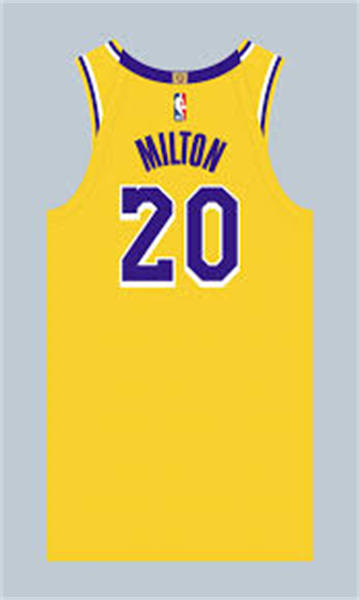 Mens Los Angeles Lakers #20 Shake Milton Gold Icon Edition Jersey