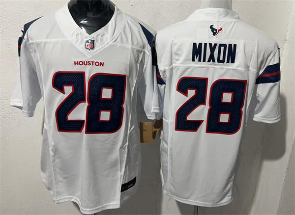 Men's Houston Texans #28 Joe Mixon Nike White Vapor F.U.S.E. Limited Player Jersey