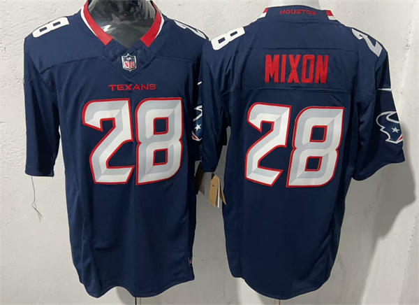 Men's Houston Texans #28 Joe Mixon Nike Navy White Alternate F.U.S.E. Limited Player Jersey