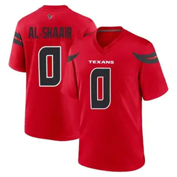 Men's Houston Texans #0 Azeez Al-Shaair Nike Red Alternate F.U.S.E. Limited Player Jersey