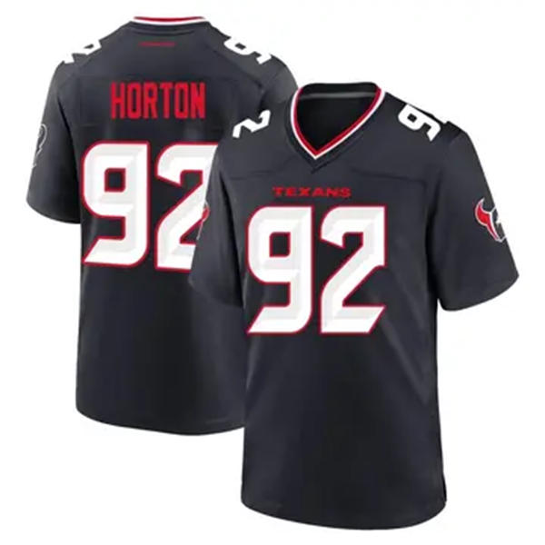 Men's Houston Texans #92 Dylan Horton Nike Navy White Alternate F.U.S.E. Limited Player Jersey