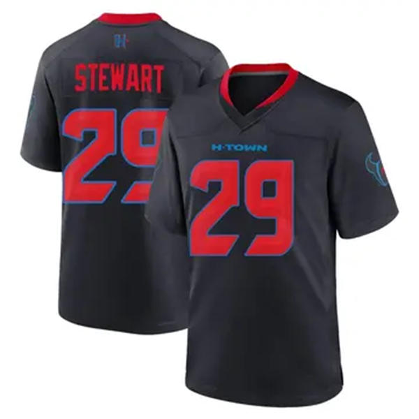 Men's Houston Texans #29 M.J. Stewart Nike Navy Red 2nd Alternate H-Town F.U.S.E. Limited Player Jersey