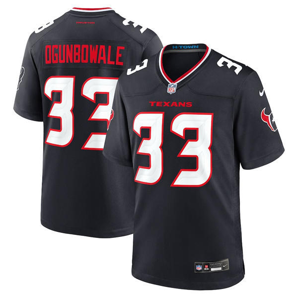 Mens Houston Texans #33 Dare Ogunbowale Nike Navy White Alternate F.U.S.E. Limited Player Jersey