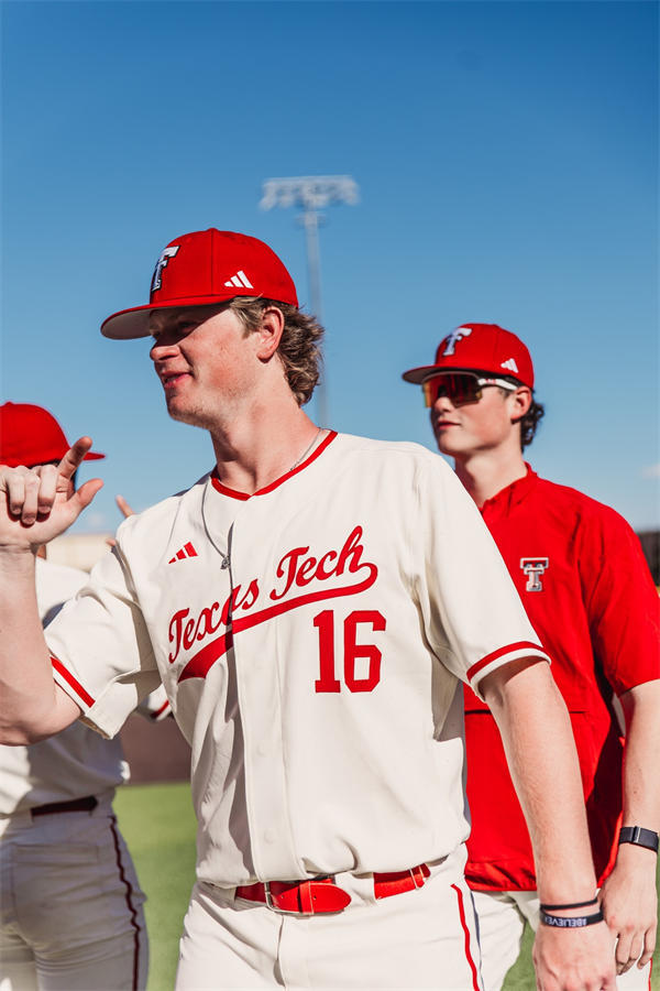 Mens Youth Texas Tech Red Raiders Custom 2025 Adidas Cream Baseball Game Jersey