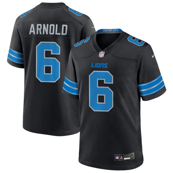 Youth Detroit Lions #6 Terrion Arnold Nike Black 2nd Alternate Vapor F.U.S.E. Limited Jersey