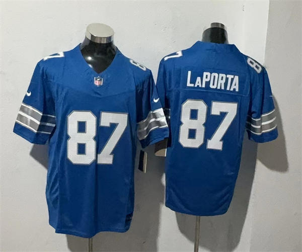 Youth Detroit Lions #87 Sam LaPorta Nike Blue Vapor F.U.S.E. Limited Jersey