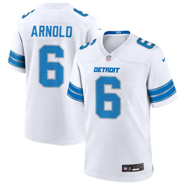 Youth Detroit Lions #6 Terrion Arnold Nike White Vapor F.U.S.E. Limited Jersey