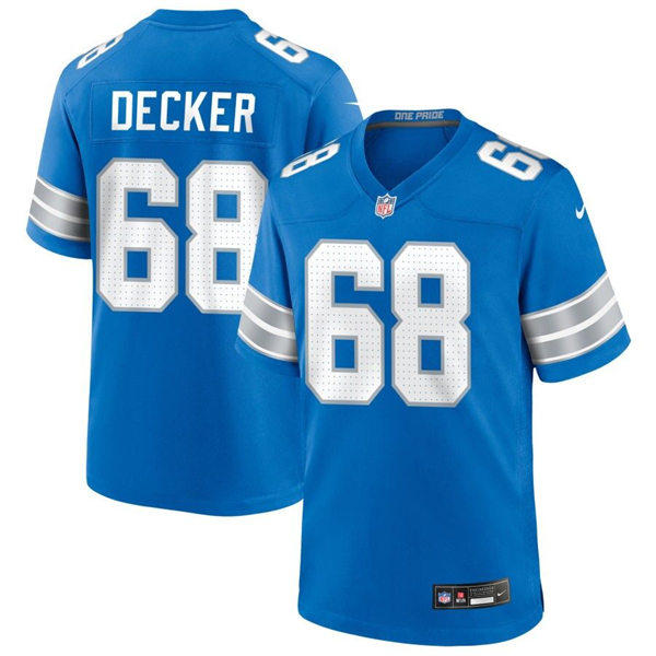 Youth Detroit Lions #68 Taylor Decker Nike Blue Vapor F.U.S.E. Limited Jersey