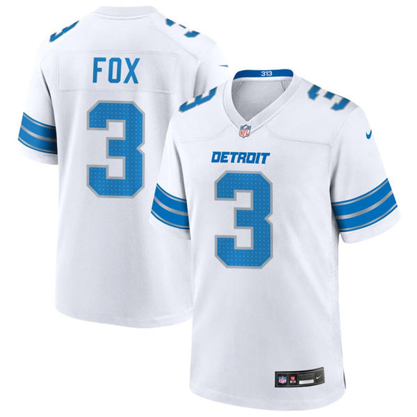 Youth Detroit Lions #3 Jack Fox Nike White Vapor F.U.S.E. Limited Jersey