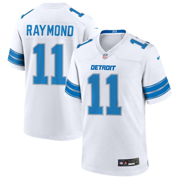 Mens Detroit Lions #11 Kalif Raymond Nike White Vapor F.U.S.E. Limited Player Jersey
