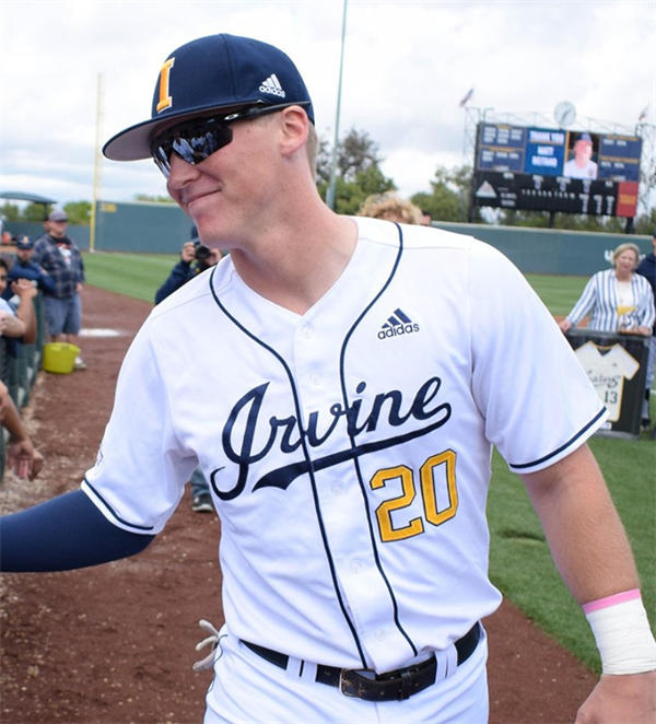 Mens Youth UC Irvine Anteaters Custom White Gold Baseball Game Jersey
