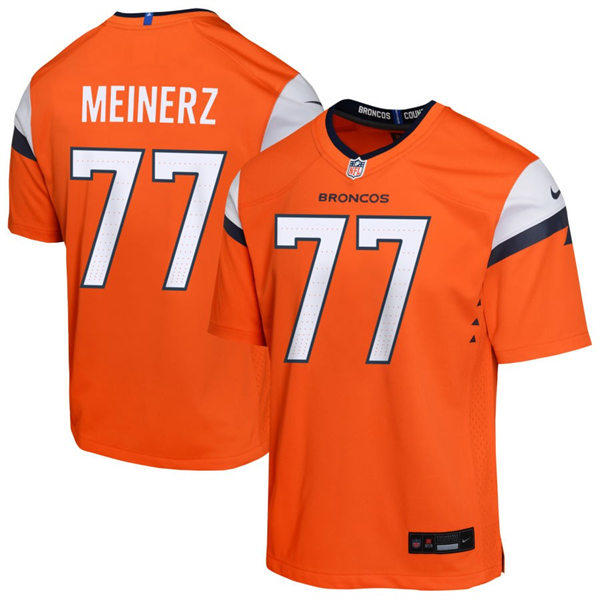 Youth Denver Broncos #77 Quinn Meinerz Nike Orange Vapor Limited Jersey
