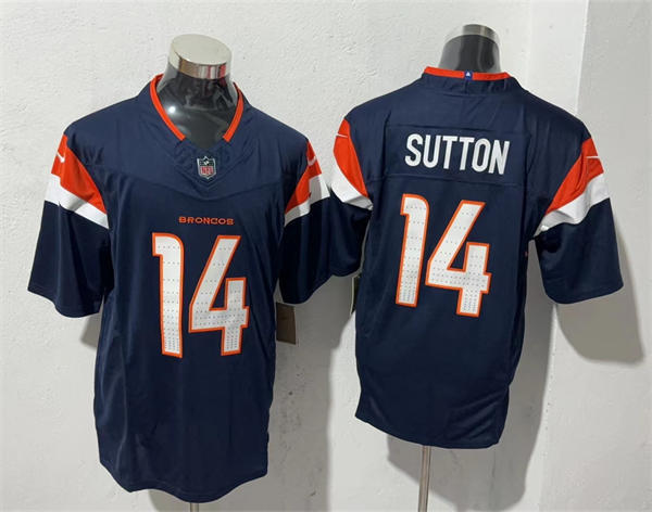 Youth Denver Broncos #14 Courtland Sutton Nike Navy Alternate Vapor Limited Jersey