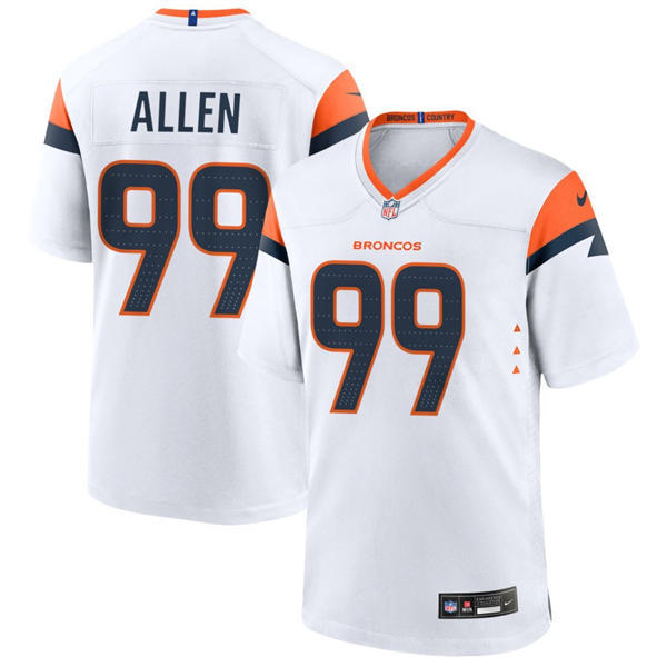 Mens Denver Broncos #99 Zach Allen Nike White Vapor F.U.S.E. Limited Player Jersey