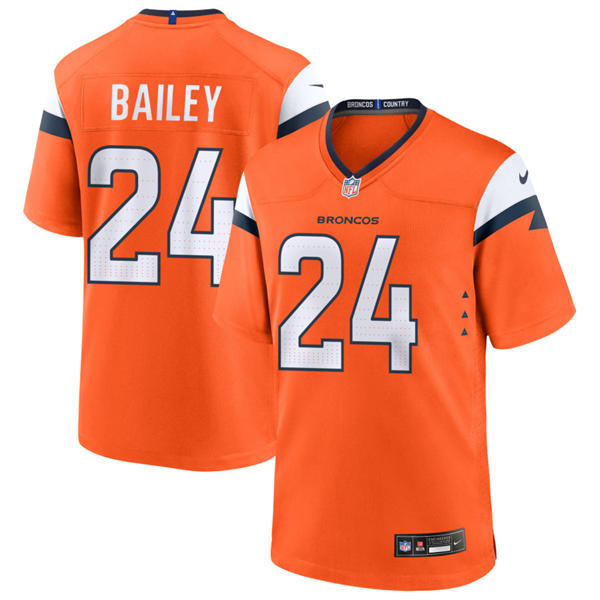 Mens Denver Broncos Retired Player #24 Champ Bailey Nike Orange Vapor F.U.S.E. Limited Player Jersey