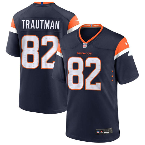 Mens Denver Broncos #82 Adam Trautman Nike Navy Alternate Vapor F.U.S.E. Limited Player Jersey