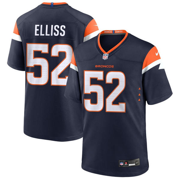 Mens Denver Broncos #52 Jonah Elliss Nike Navy Alternate Vapor F.U.S.E. Limited Player Jersey