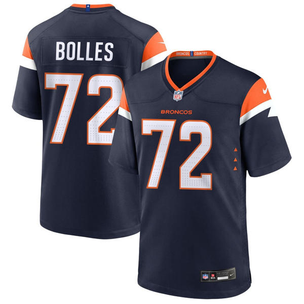 Mens Denver Broncos #72 Garett Bolles Nike Navy Alternate Vapor F.U.S.E. Limited Player Jersey