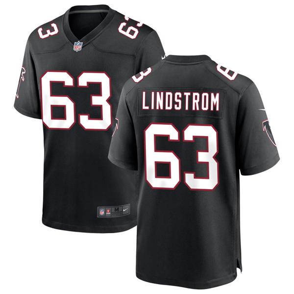 Men's Atlanta Falcons #63 Chris Lindstrom Nike Black Throwback Limited Jersey