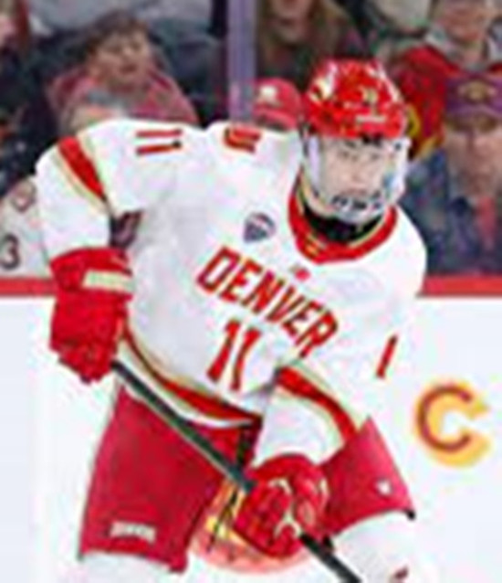 Mens Youth Denver Pioneers #11 Samu Salminen 2025 White College Hockey Game Jersey