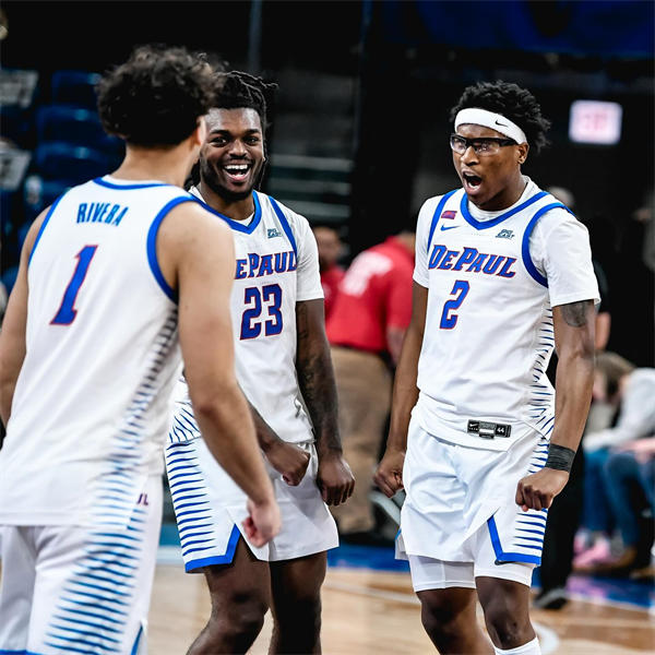 Mens Youth DePaul Blue Demons Custom Nike White Basketball Jersey