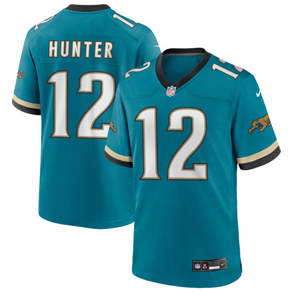 Youth Jacksonville Jaguars #12 Travis Hunter Nike Teal Throwback Limited Jersey