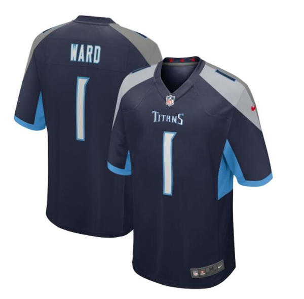 Youth Tennessee Titans #1 Cam Ward Nike Navy Limited Jersey