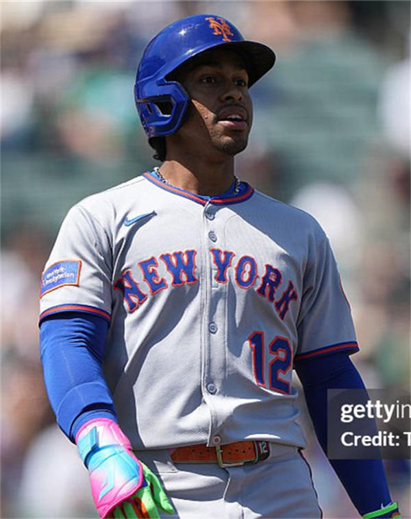 Mens New York Mets #12 Francisco Lindor Nike 2025 Gray Road Limited Player Jersey