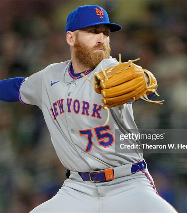 Mens New York Mets #75 Reed Garrett Nike 2025 Gray Road Limited Player Jersey