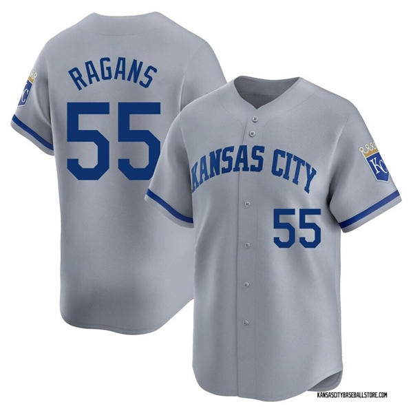 Mens Kansas City Royals #55 Cole Ragans Nike Gray Road Limited Player Jersey