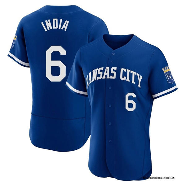 Mens Kansas City Royals #6 Jonathan India Nike Royal Alternate Limited Jersey