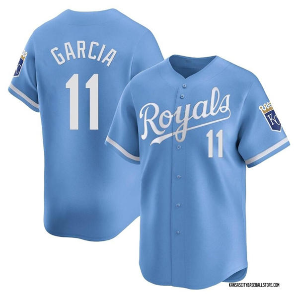 Mens Kansas City Royals #11 Maikel Garcia Nike Light Blue Alternate Limited Jersey