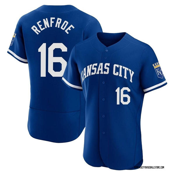 Mens Kansas City Royals #16 Hunter Renfroe Nike Royal Alternate Limited Jersey