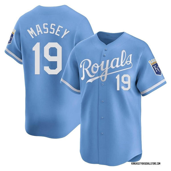 Mens Kansas City Royals #19 Michael Massey Nike Light Blue Alternate Limited Jersey