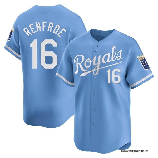 Mens Kansas City Royals #16 Hunter Renfroe Nike Light Blue Alternate Limited Jersey