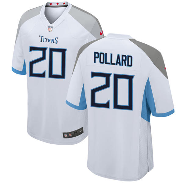 Mens Tennessee Titans #20 Tony Pollard Nike White Vapor F.U.S.E. Limited Jersey